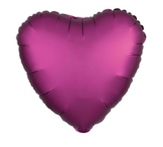 AMSCAN METALLIC FUCHSIA HEART STANDARD FOIL BALLOONS