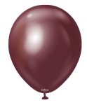 KALISAN 18" MIRROR BURGUNDY LATEX BALLOON - 25CT