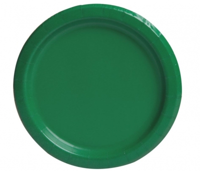 8 EMERALD GREEN 7" PLATES