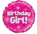 18" BIRTHDAY GIRL HOLOGRAPHIC