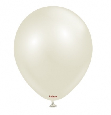 Kalisan 12" Aura Ivory White Latex Balloon 50 Pack