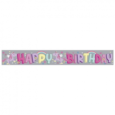 Happy Birthday Unicorn Banner