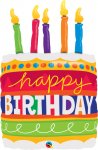 QUALATEX 35" BIRTHDAY CAKE & CANDLES SHAPE