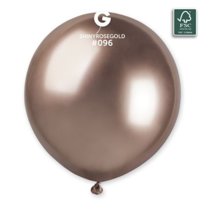 19" Shiny Rose Gold #096 Latex Balloon 3 Pack