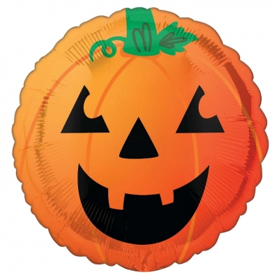 Fun and Spooky Pumpkin Standard Foil Balloons