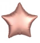 Amscan Silk Lustre Rose Copper Star Standard Foil Balloons