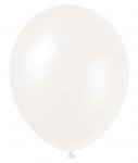 12" Latex Balloons Iridescent White 50 Pack
