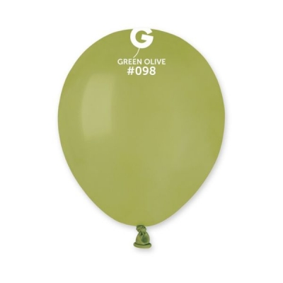 GEMAR 5" PK50 LATEX BALLOONS GREEN OLIVE #098