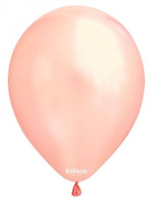 KALISAN 5" METALLIC ROSE GOLD LATEX BALLOON 100CT