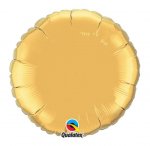 QUALATEX 18" ROUND METTALIC GOLD PLAIN FOIL