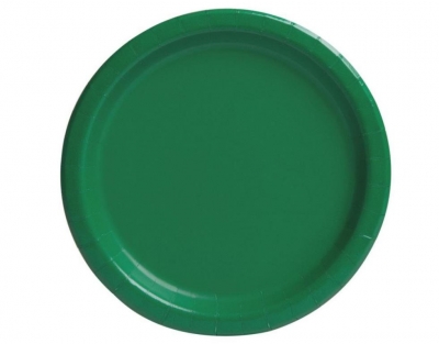 8 EMERALD GREEN 9" PLATES