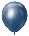 KALISAN 18" MIRROR NAVY LATEX BALLOON - 25CT
