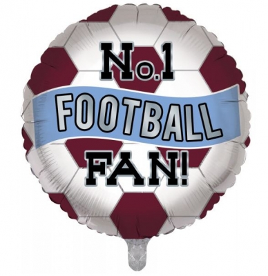FOOTBALL FAN MAROON BALLOON 18"