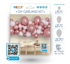 Gemar Diy Garland Kit White & Rose Gold