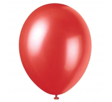 12" PREMIUM PEARLIZED BALLOONS 8 PACK FLAME RED