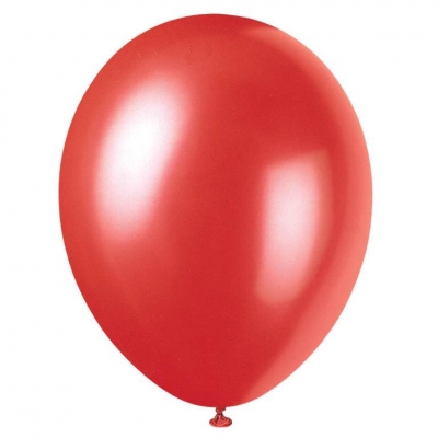 12" PREMIUM PEARLIZED BALLOONS 8 PACK FLAME RED