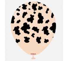 KALISAN 12" SAFARI COW BLUSH BALLOON - 25CT