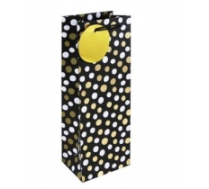 Mono Dots Black Bottle Bag