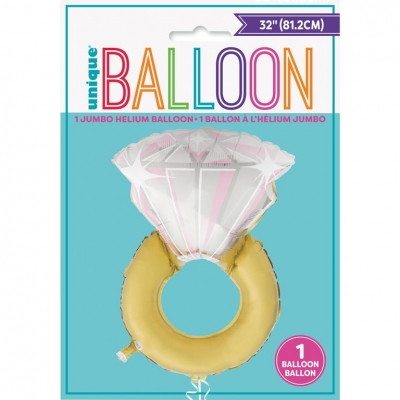 DIAMOND RING GIANT FOIL BALLOON 32"