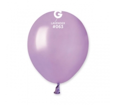 Gemar 5" Pack Of 50 Latex Balloons Metallic Lavender #063