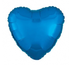 AMSCAN METALLIC BLUE HEART STANDARD FOIL BALLOONS