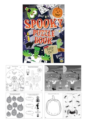 HALLOWEEN 10.5CM X 14.5CM PUZZLE FUN BOOK X 48