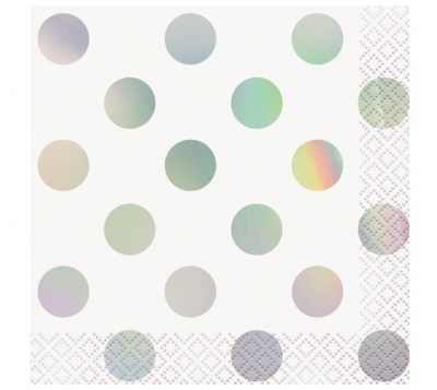 Iridescent Dot Paper Napkins 16 Pack