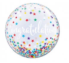 22" CONGRATULATIONS CONFETTI STARS BUBBLE BALLOON (1)