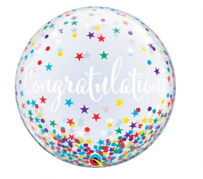 22" CONGRATULATIONS CONFETTI STARS BUBBLE BALLOON (1)