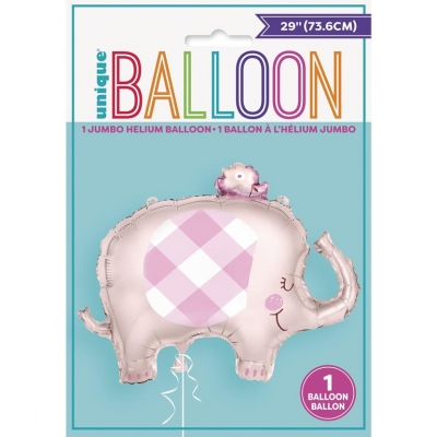PINK ELEPHANT GIANT FOIL BALLOON 29"