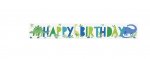 Blue/Green Happy Birthday Foil Banner 9ft