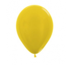 METALLIC SOLID YELLOW 520 LATEX BALLOONS 5"/13CM