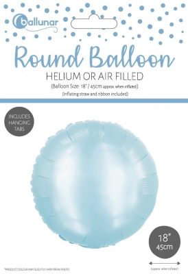 BABY BLUE METALLIC 18" ROUND FOIL BALLOON