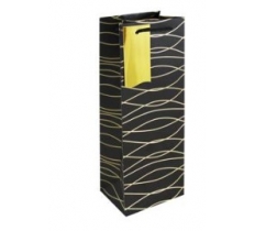 Black Geo Bottle Bag