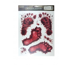 STICKERS WINDOW HALLOWEEN BLOOD DECO FEET