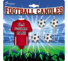 Football Candles - Red and White