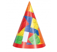 Building Blocks Birthday Party Hats 8ct