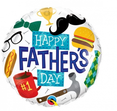 QUALATEX 18" EVERYTHING FATHER'S DAY ROUND