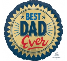 BEST DAD EVER GOLD STAMP BALLOON