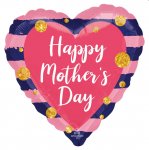 Navy & Pink Mother's Day Standard Foil Balloon