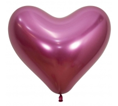 Reflex Heart 14" Fuchsia 50 Pack