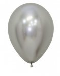 Sempertex 12" Reflex Silver Latex Balloons 12 Pack