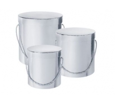 HAMILTON HAT BOX SILVER SET OF 3