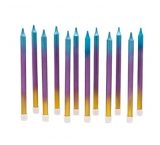 RAINBOW OMBRE TALL CANDLES (12)