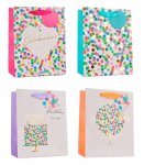 Confetti Detail Foiled Large Gift Bag 30x42x12cm