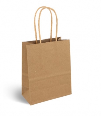 Mini Kraft Brown Paper Party Bag with Matching Handles