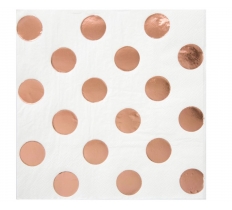 16 ROSE GOLD DOT BEV NAPKIN-FS