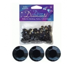 Black 12mm Decor Diamante Diamonds 28g
