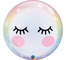 QUALATEX 22" QUALATEX EYELASHES BUBBLE BALLOON