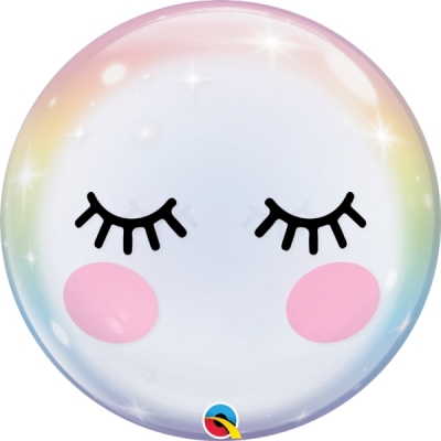 QUALATEX 22" QUALATEX EYELASHES BUBBLE BALLOON